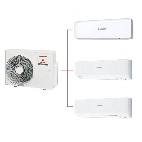 Mitsubishi Multi Klima 3lü (3 Oda) 2x7000 Btu+18000 Btu