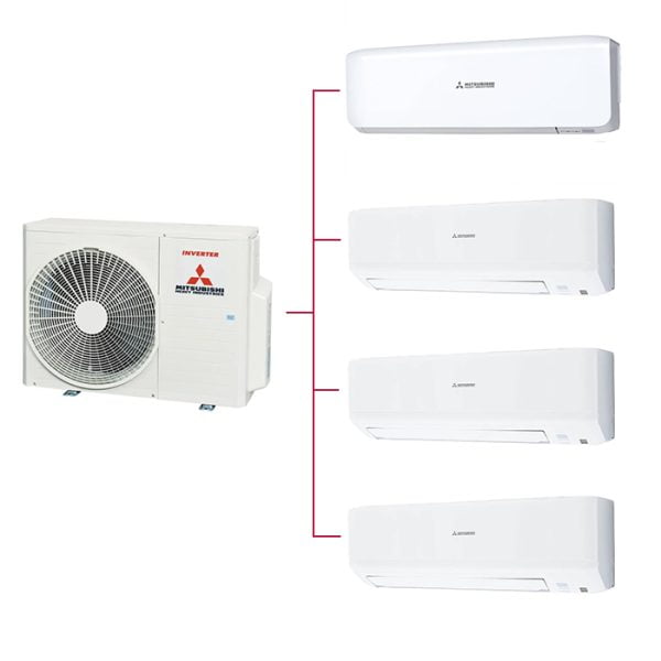 Mitsubishi Multi Klima 4lü (4 Oda) 3x9000 Btu+18000 Btu