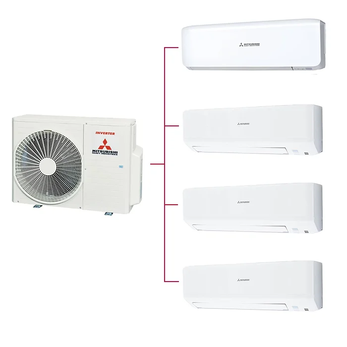 Mitsubishi Multi Klima 4lü (4 Oda) 3x9000 Btu+18000 Btu