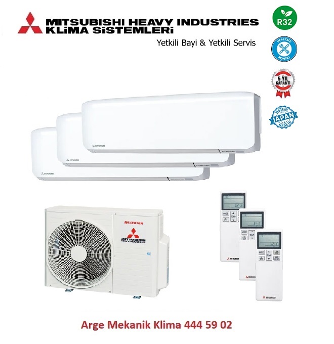 Mitsubishi Multi Klima Premium 3lü (3 Oda)2x9000 Btu+18000 Btu