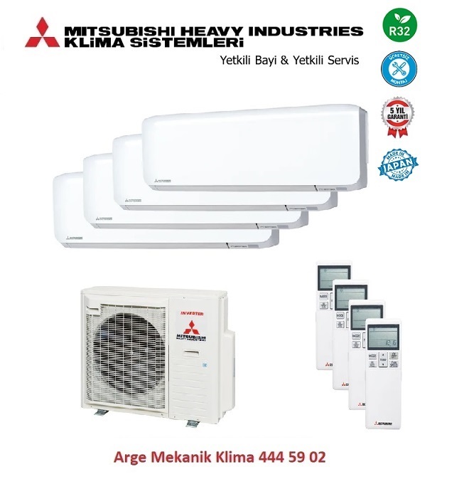 Mitsubishi Multi Klima Premium 4lü (4 Oda)3x9000 Btu+18000 Btu