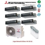 Mitsubishi Multi Kanallı Klima 6lı (6 Oda) 5x9000 Btu+12000 Btu