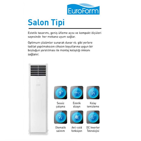 EuroForm EF2FS481 Salon Tipi Klima 48000 Btu